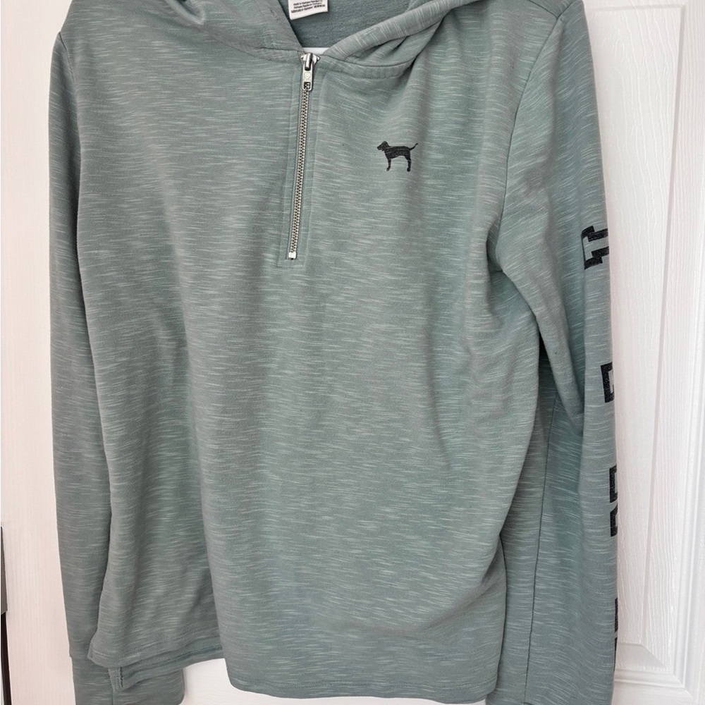 PINK Turquoise Quarter Zip Top